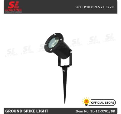 SL LIGHTING โคมไฟปักดิน SL-12-3701/BK สีดำ ขั้ว G5.3 MR16 โคมไฟปักดิน Exterior spotlight Indoor Lighting Die-Cast Aluminium