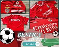 เสื้อฟุตบอลทีม เบนฟิก้า ชุดเหย้า ปี2023/2024 เกรดแฟนบอล BENFICA HOME 2023/2024 (AAA)