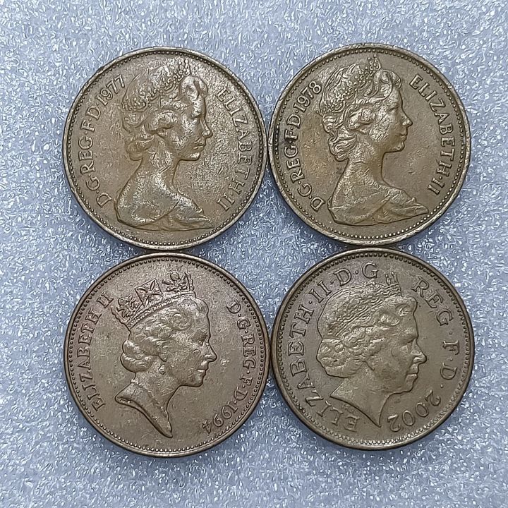 เหรียญประเทศอังกฤษ Two Pence 1977/1978/1994/2002 | Lazada.Co.Th