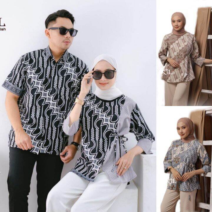 Baju Batik Couple Baju Couple Pasangan Kondangan Batik Kapelan Suami ...