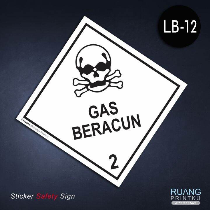 Stiker Label Limbah B3 Gas Beracun Lazada Indonesia