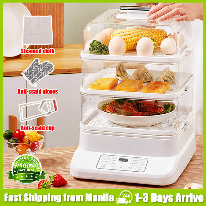 Electric Steamer 3 layers Steamer For Food Multifunctional Steamer for ...