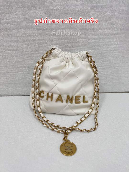 พร้อมส่ง-กระเป๋า-chanel-รุ่นใหม่-ไม่มีกล่อง-มี-4-สี-ดำ-ขาว-ชมพู-เหลือง