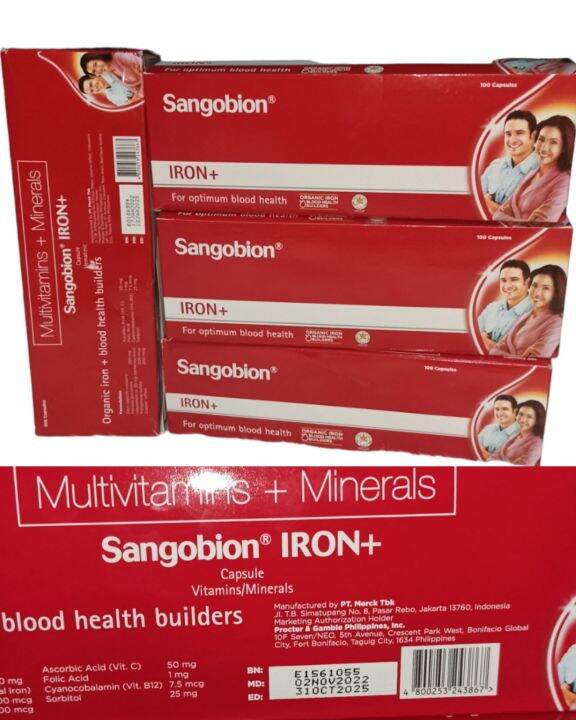 Sangobion Iron+ Multivitamins 30s 2025 Lazada PH