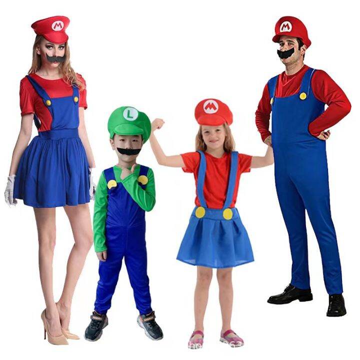 Super I-Level Mario Clothes Children's Adult Performance Costume Cos ...