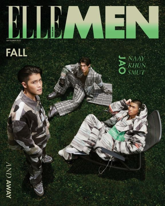 ELLE MEN THAILAND ปก  3 เจ้า  วรรธนะสิน ฉบับเดือนกันยายน 2566 มีบทสัมภาษณ์เพริธ์ชิม่อนข้างใน ราคา 200 บาท พร้อมส่ง