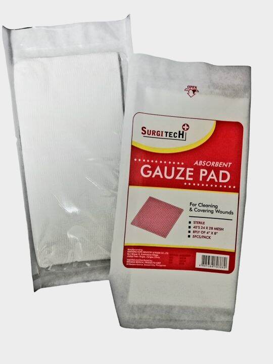 Sterile gauze pad 4x8 inches (5 pcs per pack) Lazada PH