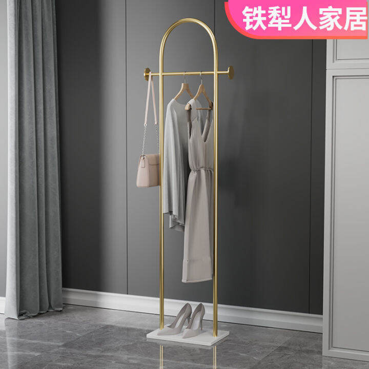 Nordic Modern Stone Plate Coat Rack Floor Metal Hanger Bedroom Simple