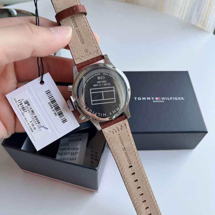 ของแท้100-นาฬิกาข้อมือ-tommy-hilfiger-watch-for-men-trent-1791807-with-blue-dial