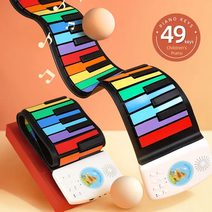 Piano Keyboard 49 Keys Toys For Kids Rainbow Handrolled Special