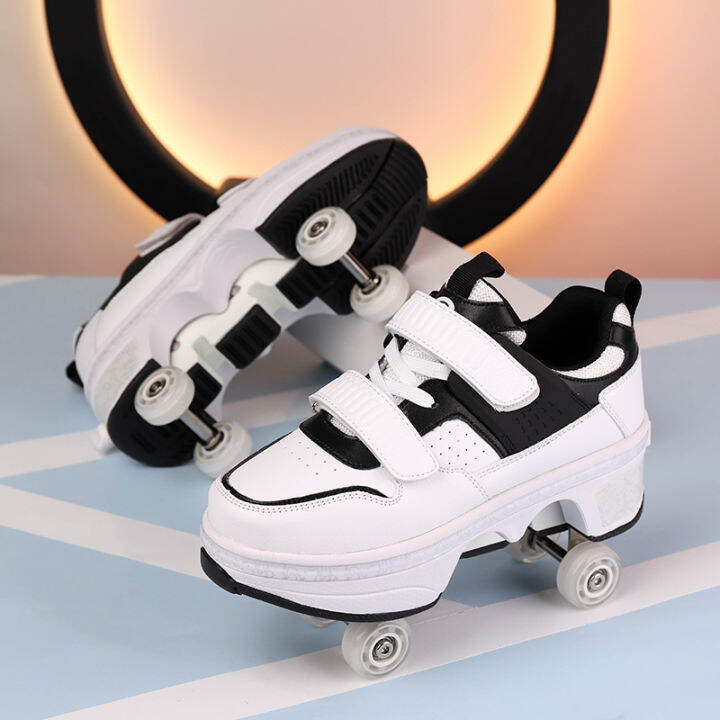 Four-Wheel Heelys Boys and Girls Students Rollerskate Deformation ...