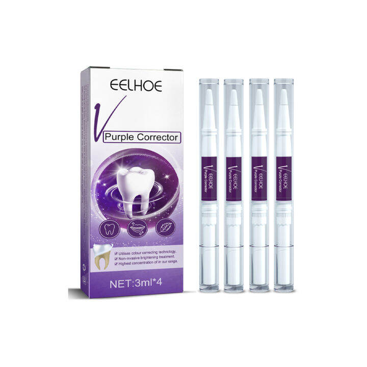 Eelhoe V34 Purple Teeth Whitening Gel Pen Cavity Cleaning Enamel Repair