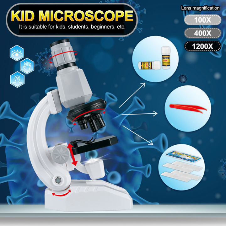 Kid Microscope Battery Powered High Magnification Science Experiment ...