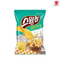 [?พร้อมส่ง]Orion Swing Chip Garlic Dripping Sauce ขนมมันฝรั่งเกาหลี รสกระเทียม 30 กรัม