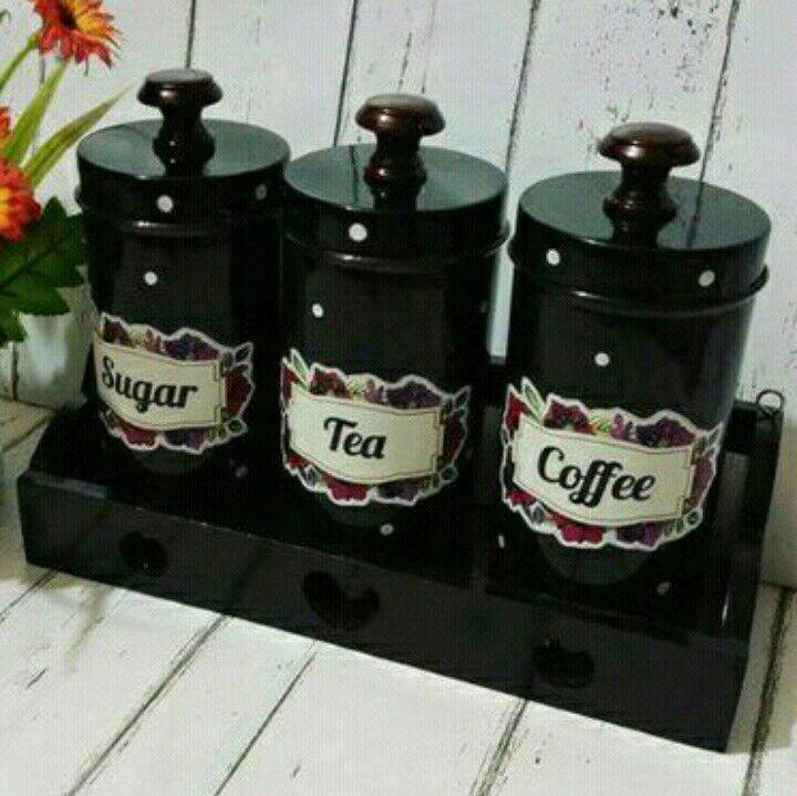 Yangdiingat Tempat Gula Kopi Teh Set Unik Canister Sugar Tea Coffee
