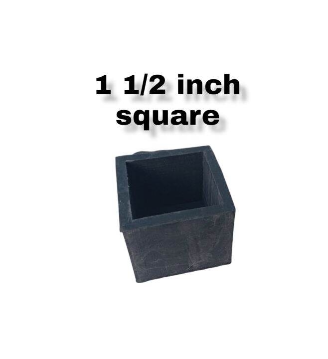 HEAVY DUTY TUBULAR RUBBER FOOTING FOR 1 1/2 SQUARE sold per piece ...