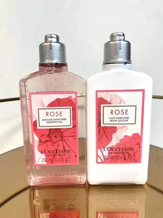 L'occitane เจลอาบน้ำ/โลชั่นบำรุงผิวกาย [Rose Shower Gel / Body Lotion (250  ml.)] | Lazada.co.th