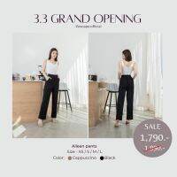 Pescape Aileen pants- Black กางเกงขายาวเอวสูง รูดซิบผ่าข้างได้