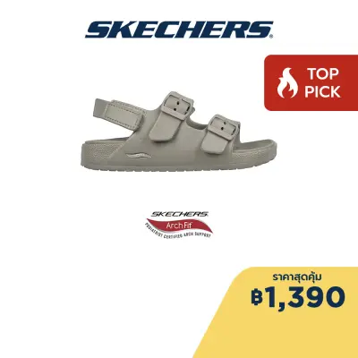 Skechers สเก็ตเชอร์ส รองเท้าแตะผู้หญิง Women Foamies Arch Fit Cali Breeze 2.0 Summer Vibe Sandals - 111597-DKTP Anti-Odor, Arch Fit, Dual-Density, Hanger Optional, Machine Washable, Luxe Foam