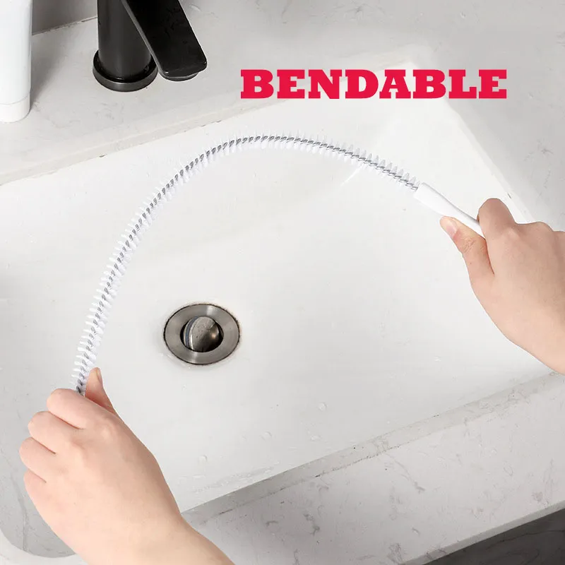 45CM Pipe Dredging Brush Bathroom Hair Sewer Sink Cleaning Drain