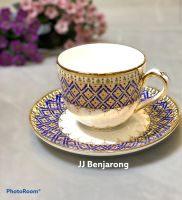 ชุดชา/กาแฟเบญจรงค์ 200 ml Tea/coffee cup and saucer by JJ Benjarong