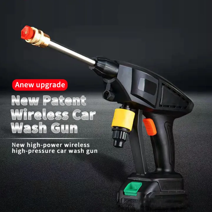 Wireless Portable Rechargeable Car Wash Spray Gun high Pressure Washers ...