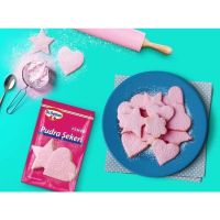 น้ำตาลไอซิ่งสีชมพูหวานๆ Pink icing powder Pembe pudra sekeri