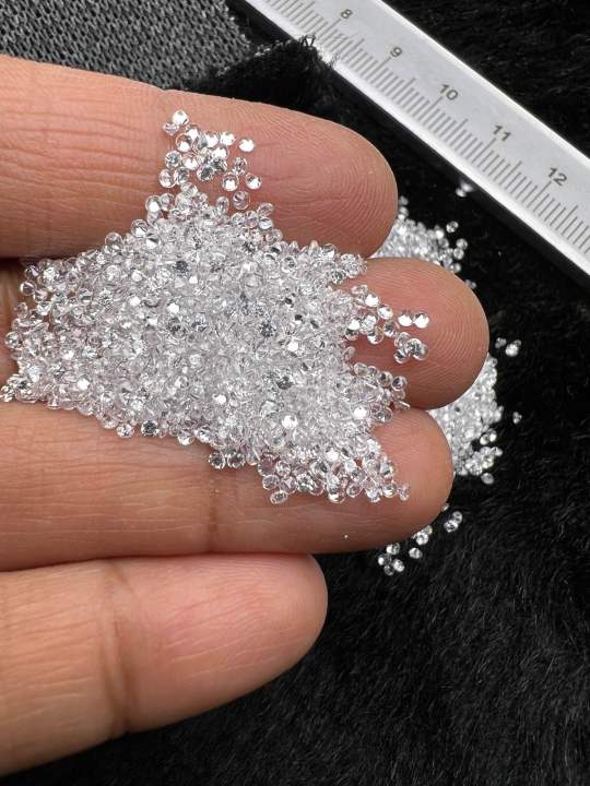 cz-เพชรรัสเซีย-สีขาวกลมขนาด-ทรงกลม-2-60-มิล-100-เม็ด-white-round-cut-size-2-60mm-100pcs-cubic-zirconia-american-diamond-stone