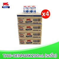 [ส่งฟรี] x4ลัง นมวัวแดง ไทยเดนมาร์ค Thai-Denmark นมยูเอชที นมวัวแดงรสจืด นมไทยเดนมาร์ครสจืด ขนาด200มล.  ( 4ลัง : รวมทั้งหมด 144 กล่อง)