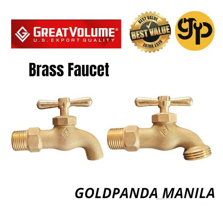 Gv Great Volume Brass Faucet Plain Bibb Or Hose Bibb Faucet Lazada Ph