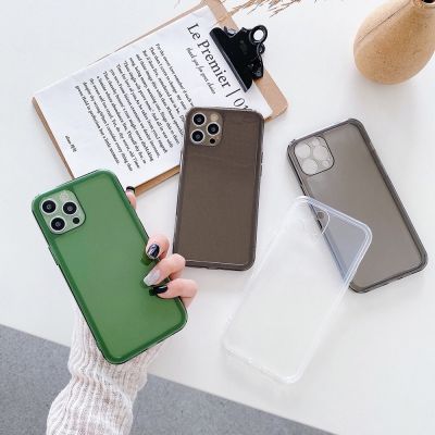 เคสซิลิโคลน ปกป้องฝาครอบกล้อง Compatible for iP 11 13 12 11 PRO MAX 11 12 13 Pro XR X XS MAX SE 2020 เคสใส เคสกันกระแทก เคสสวย