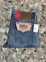 (ป้าย27 วัดจริง 32 )Levi’s 505 C กางเกงยีนส์ขายาวผู้ชาย ผ้าไม่ยืด ทรงโอเวอร์ไซส์ ขากระบอกเล็ก มีแต่งขาดด้านหน้า ของแท้จาก Shop 100%