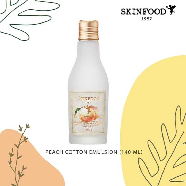 ของแท้-100-ค่ะ-skinfood-peach-cotton-emulsion-ช่วยกระชับรูขุมขนให้ผิวเนียนเรียบ-ปริมาณ-140-ml