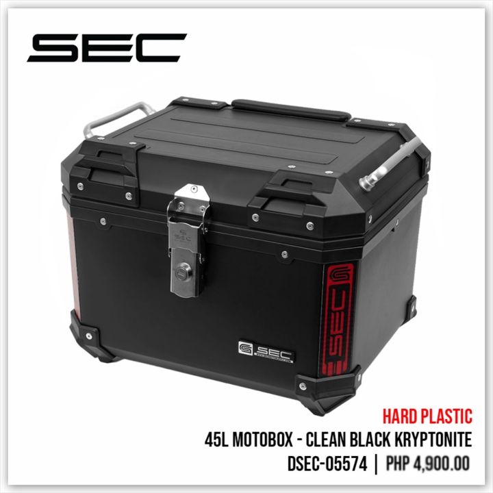 sec kryptonite 30 & 45 liters hard plastic top box Lazada PH