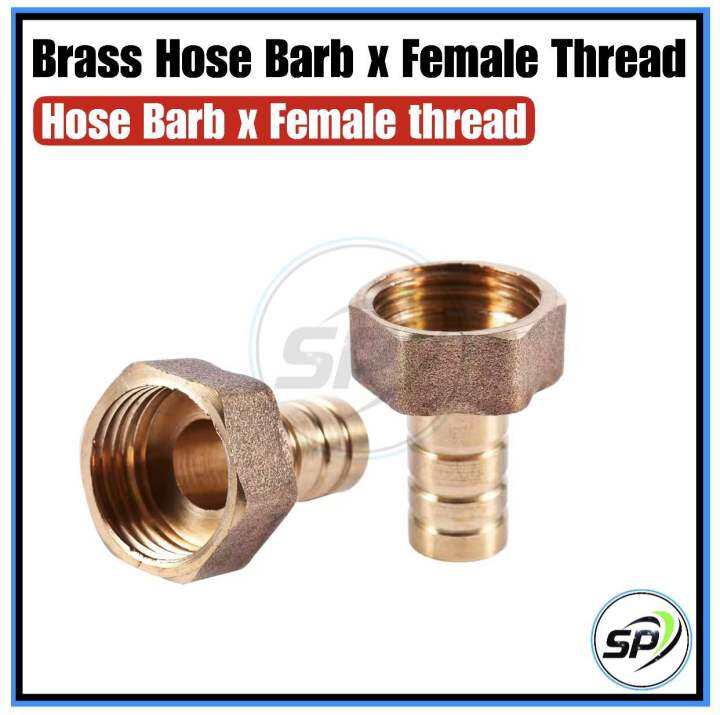 Brass Fitting Hose Barb : 1/4" ~ 1/2" X Female Thread : 1/8" ~ 1/2 ...