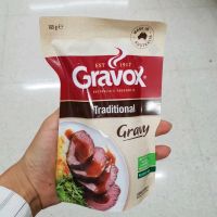 เกรวอซ์ น้ำซอสเกรวี่ น้ำซอสสำหรับราดเนื้อสัตว์และผัก Gravox Traditional Gravy 165g.