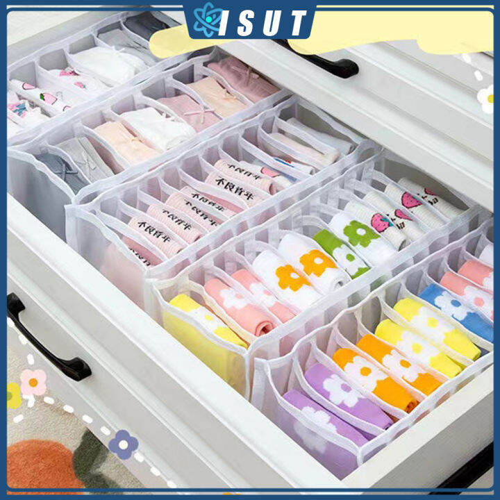 Clothes Drawer Organizer 11 Grids Washable Folding Drawer Clothing