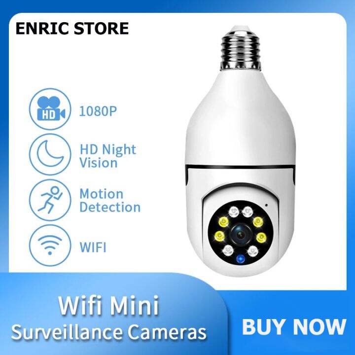 ENRIC 360° 1080P IP Light Bulb Camera Wi-Fi IR Night Smart Home ...