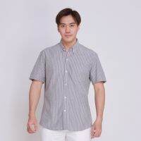 Manfair Shirt - The Stripe เสื้อเชิ้ตแขนสั้นผ้า Cotton Oxford 100% (MF031)