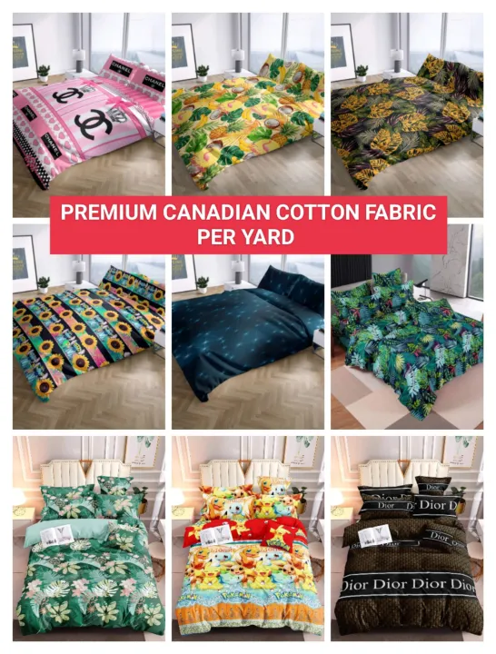 Premium Canadian Cotton fabric per yard PREMIUM CANADIAN COTTON FABRIC PER  YARD TELA ONLY for making BEDSHEETS, CURTAINS, SOFA COVER, PILLOW  CASE,BLANKET,DUVET COVER,COMFORTER, TOTE BAGS AND MANY MORE | Lazada PH