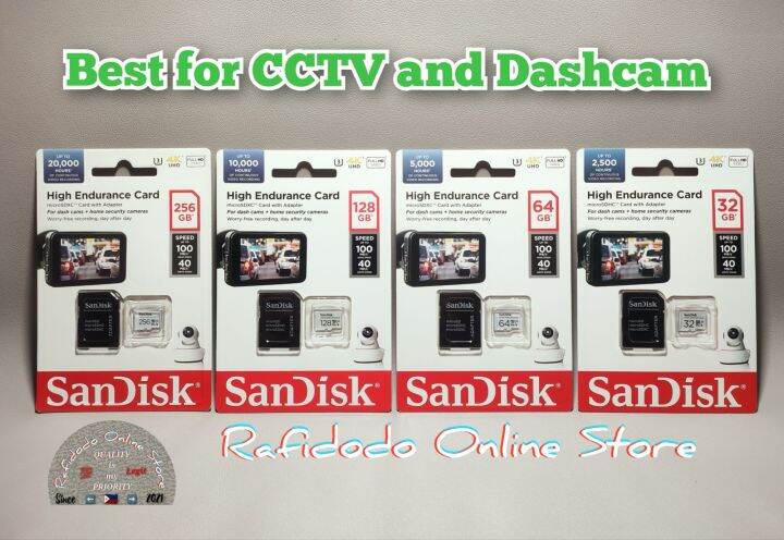 SanDisk High Endurance Card, micro SD CARD with Adapter for CCTV and ...