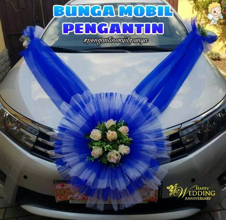 BUNGA MOBIL ART Mawar - Bunga Palsu - BUNGA HIASAN MOBIL PENGANTIN