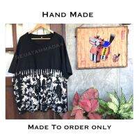 เสื้อมัดย้อม ลายครึ่งตัว สีไม่ตก! มี L-5XL งาน HAND MADE ทำเองทุกตัว ผ้าCOTTON 100%