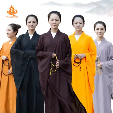 lay buddhist dress; chinese style dress; cotton dress; casual