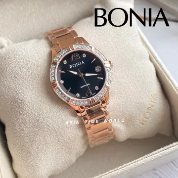 Bonia watch 2025 rose gold