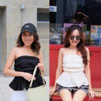 Dayoff Studio: Ruffle tube top เกาะอกสไตล์เกาหลี น่ารักๆ