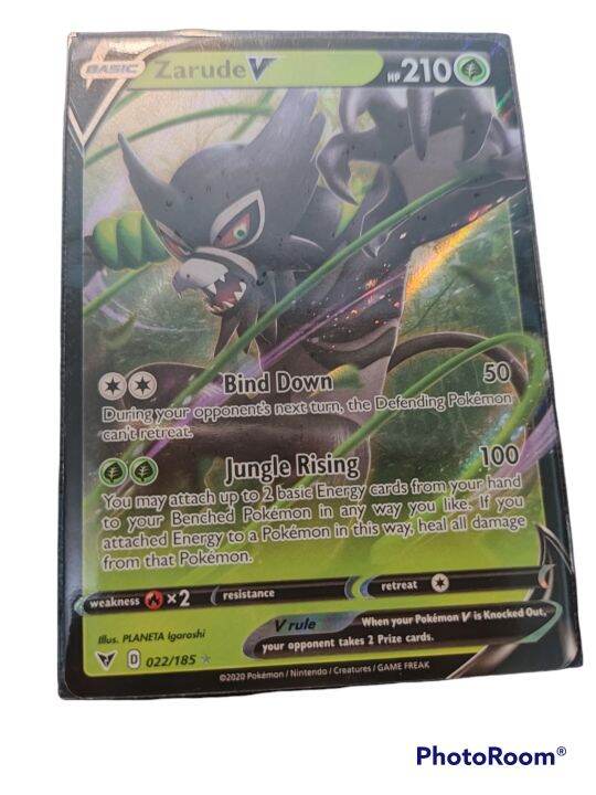 Pokemon V Max Pokemon Zarude V 167/185 Full Art Ultra Rare Vivid