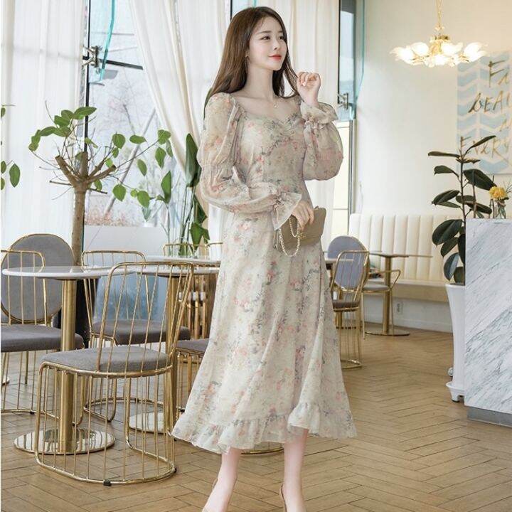 Tiffany Floral Vintage Long Dress Import Dress Wanita Floral Bunga Import |  Lazada Indonesia