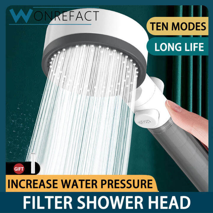 10 Mode Shower Head Adjustable High Pressure Water Saving Shower One