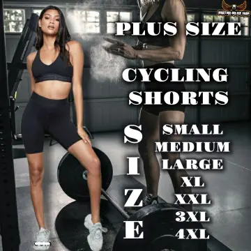 Plus size cycling hot sale shorts padded